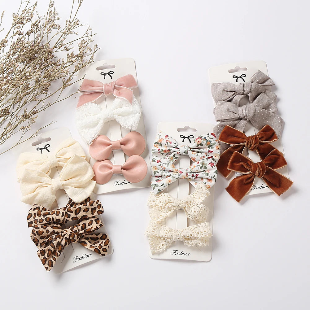 4pcs Clip per capelli a filo leopardo set
