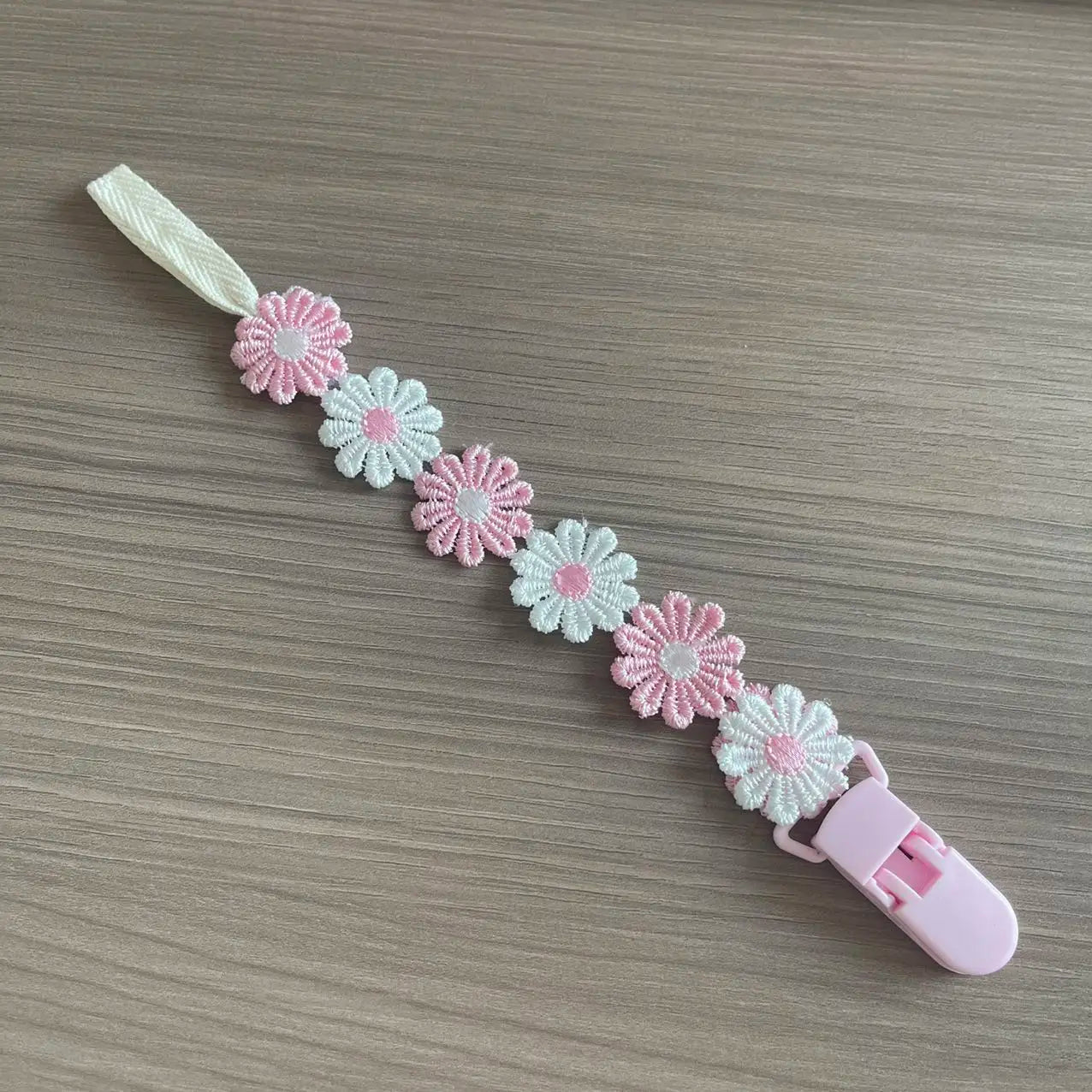 Baby Pacifier Chain with Daisy Clip