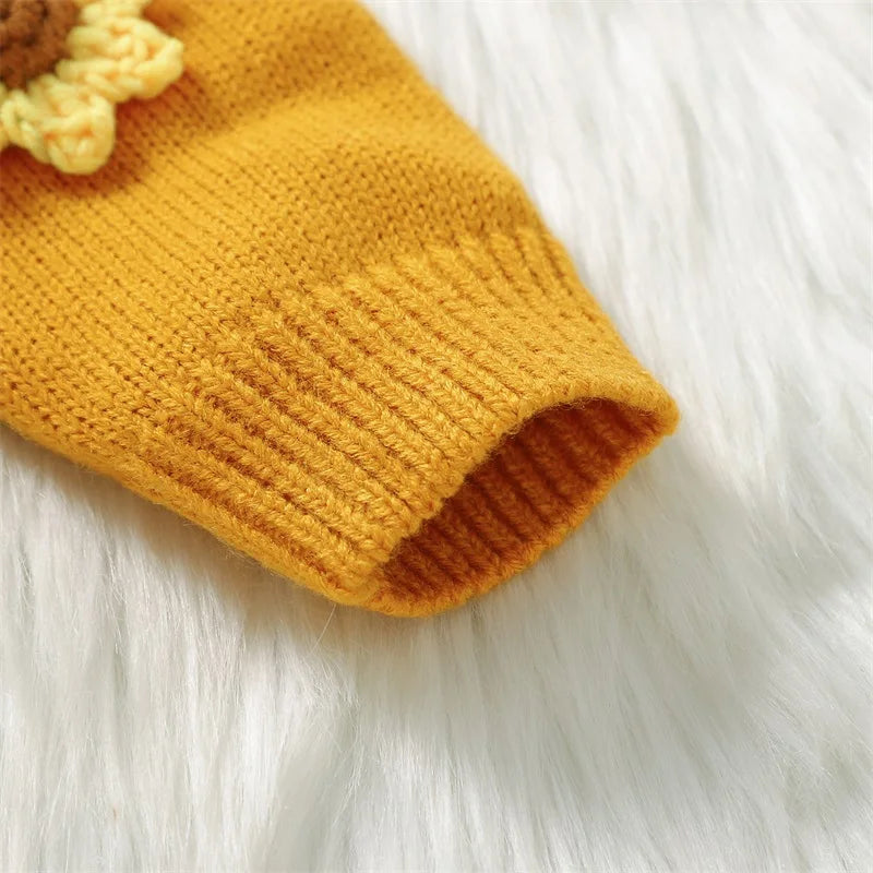 Cardigan in maglia girasole