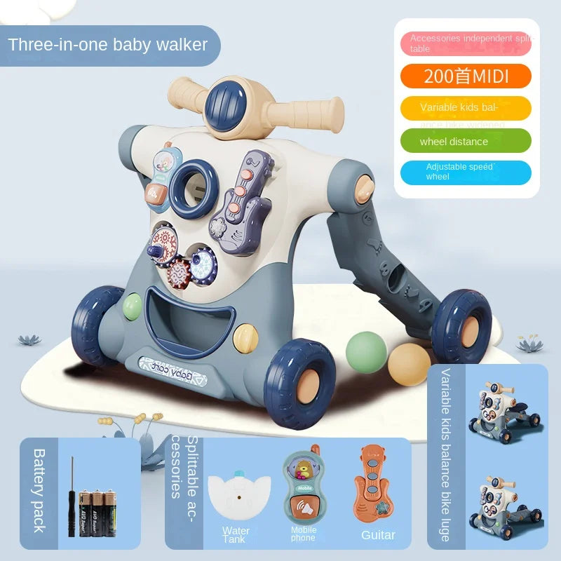 LazyChild 3-in-1 Baby Walker Trolley