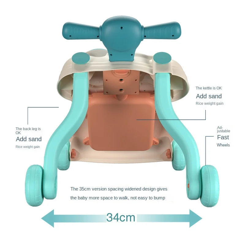LazyChild 3-in-1 Baby Walker Trolley