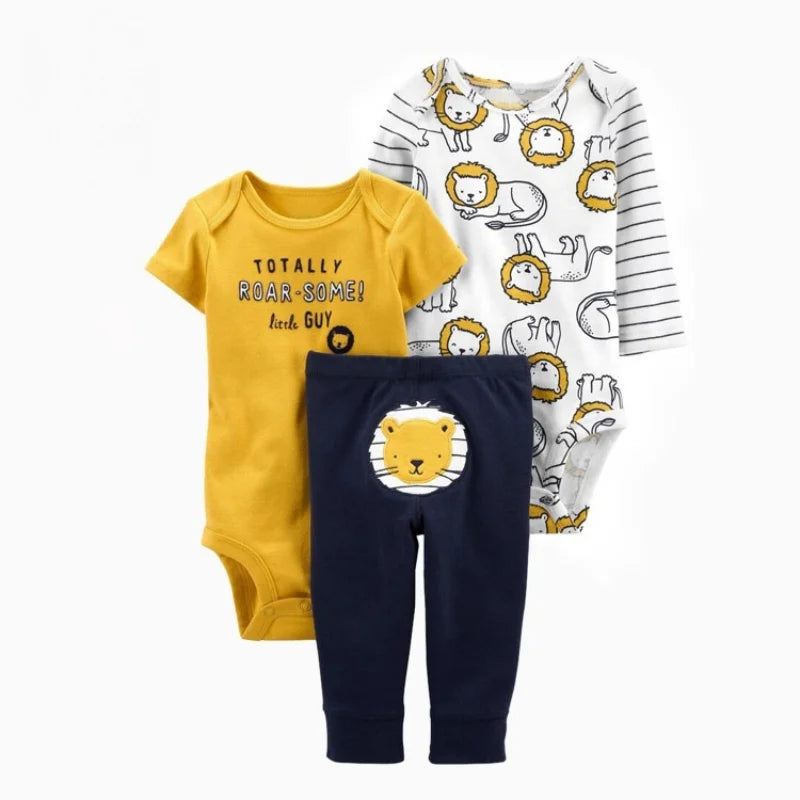 3PCS Baby Boy Animal Outfit