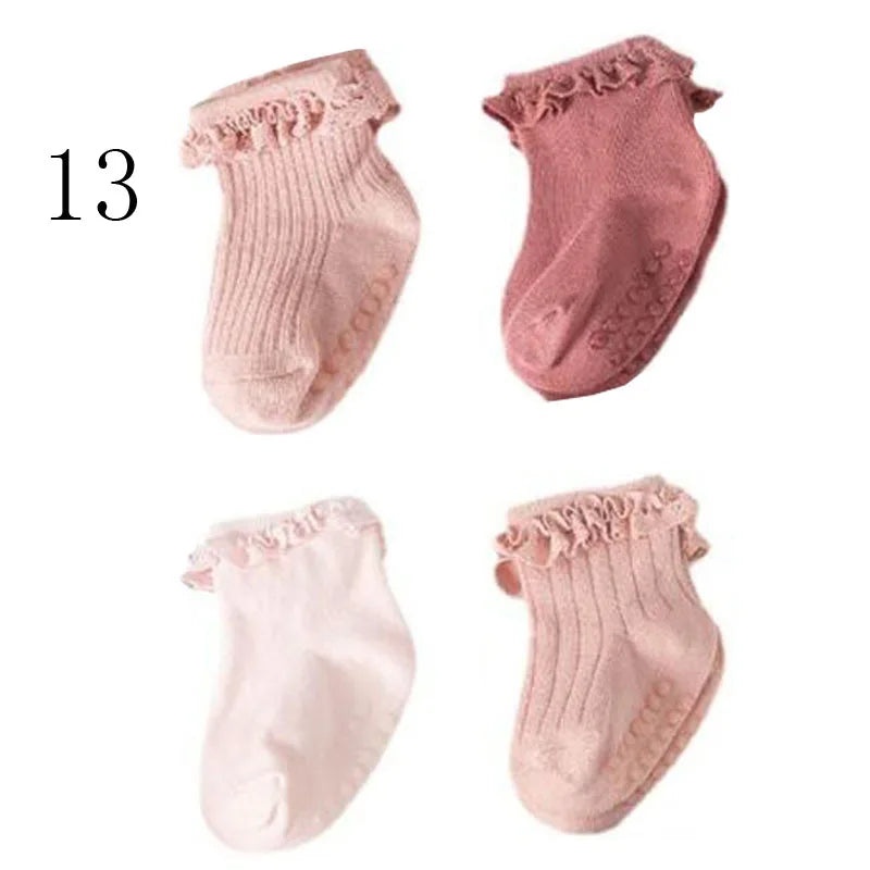 4Pair/Lot Nuevos calcetines para bebés