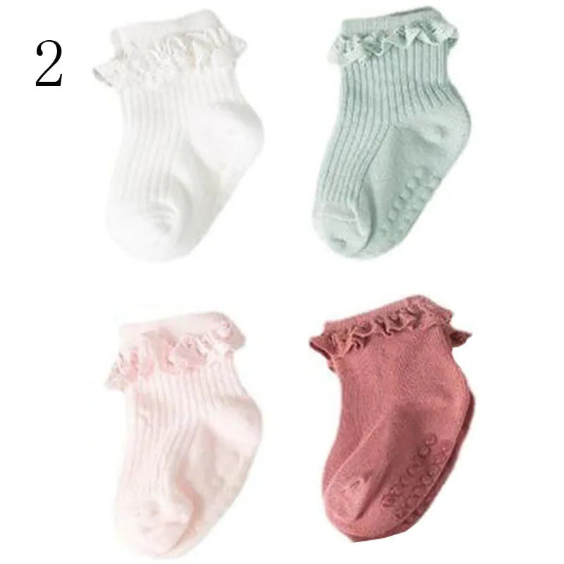 4Pair/Lot Nuevos calcetines para bebés