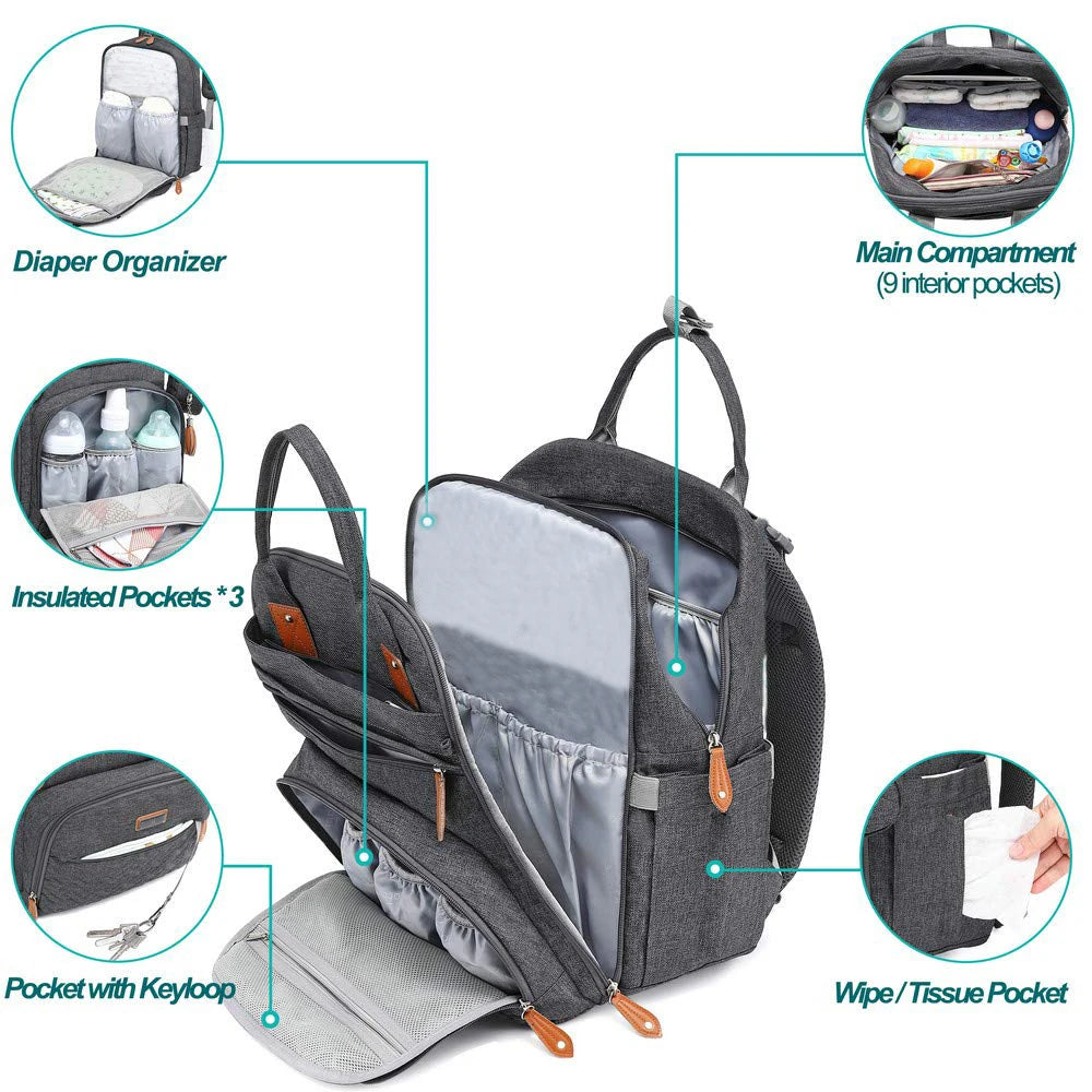 Multifunctional Diaper Bag Backpack