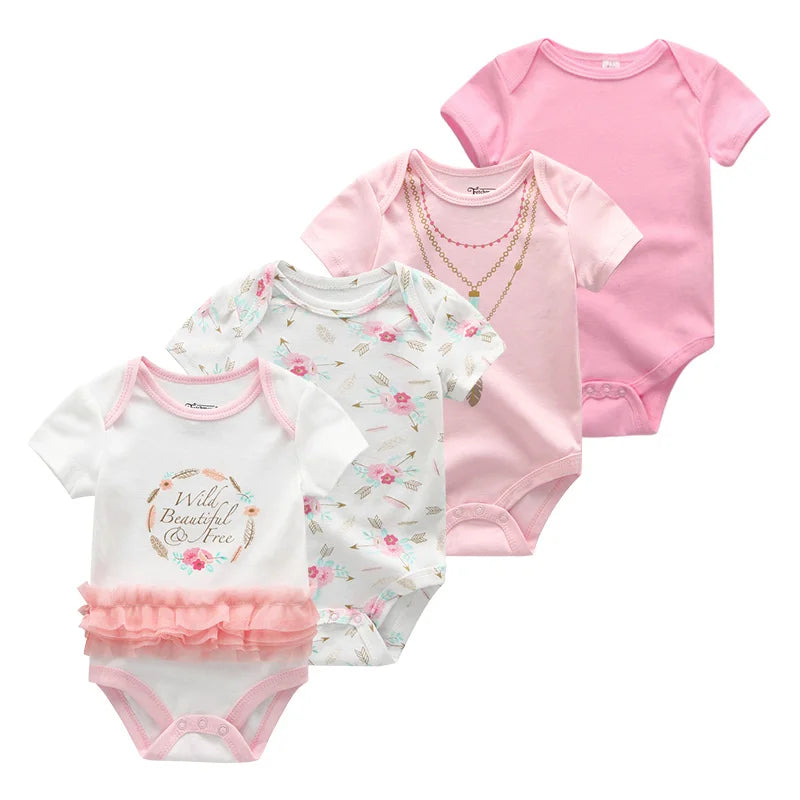 4 piezas Bodysuit recién nacidos