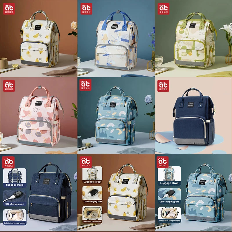 AIBEDILA Large Capacity Diaper Bag Backpack