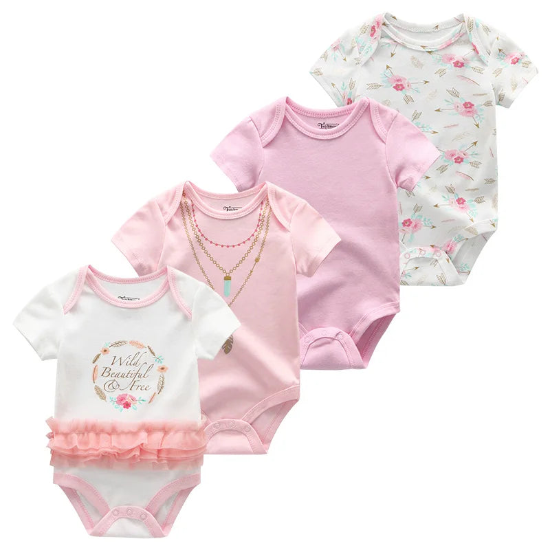 4 piezas Bodysuit recién nacidos