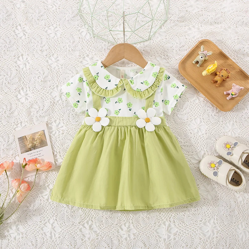 Vestito per bambini con colletto floreale