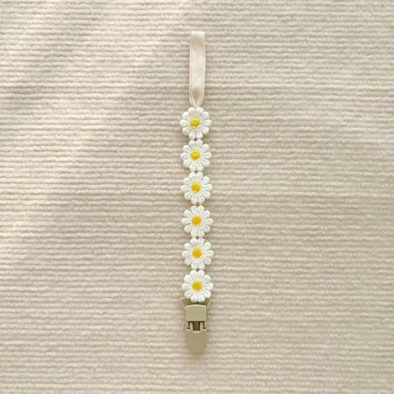 Baby Pacifier Chain with Daisy Clip