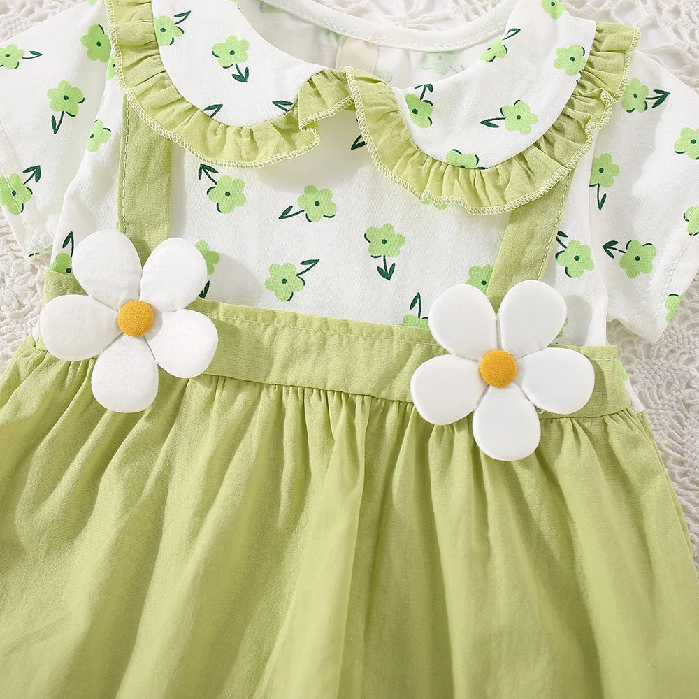 Vestito per bambini con colletto floreale