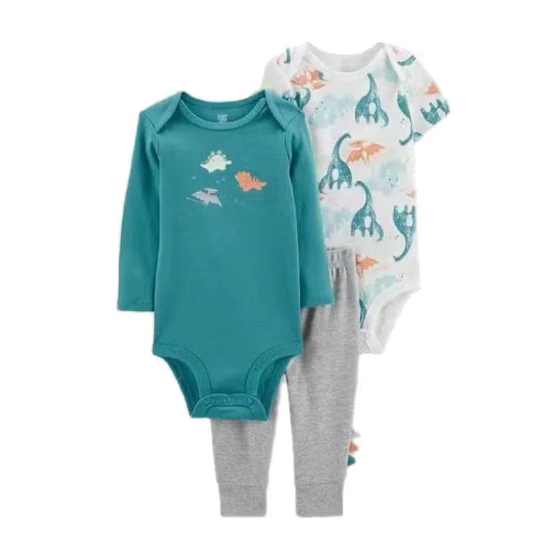3PCS Baby Boy Animal Outfit