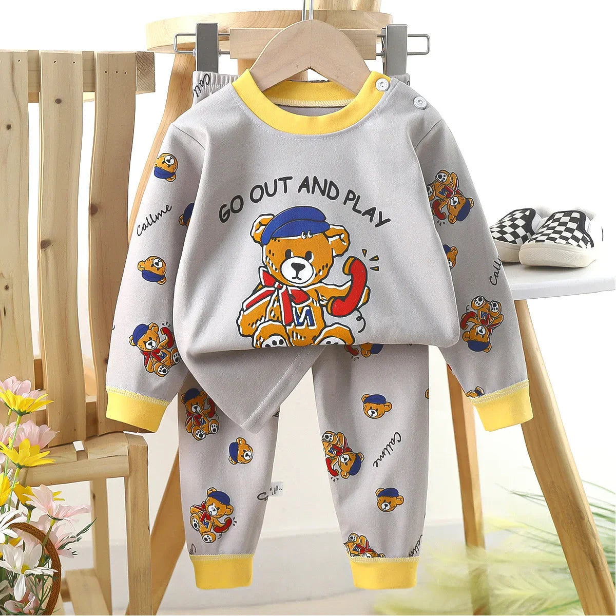 Juego de pijama divertido de construcción