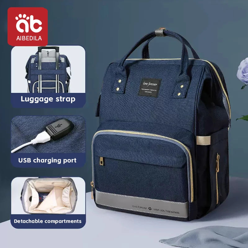 AIBEDILA Large Capacity Diaper Bag Backpack