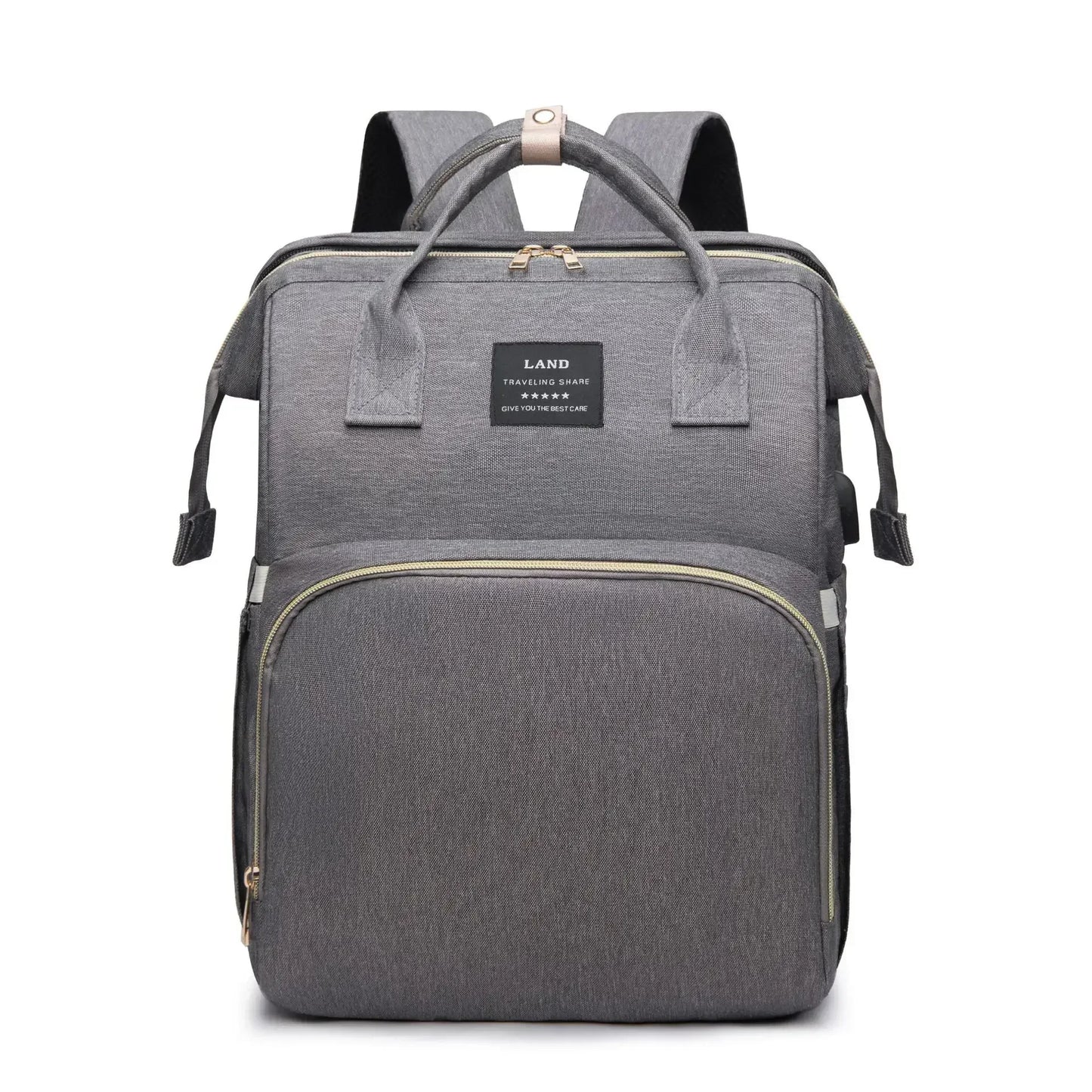 Portable Mommy Backpack with Folding Crib