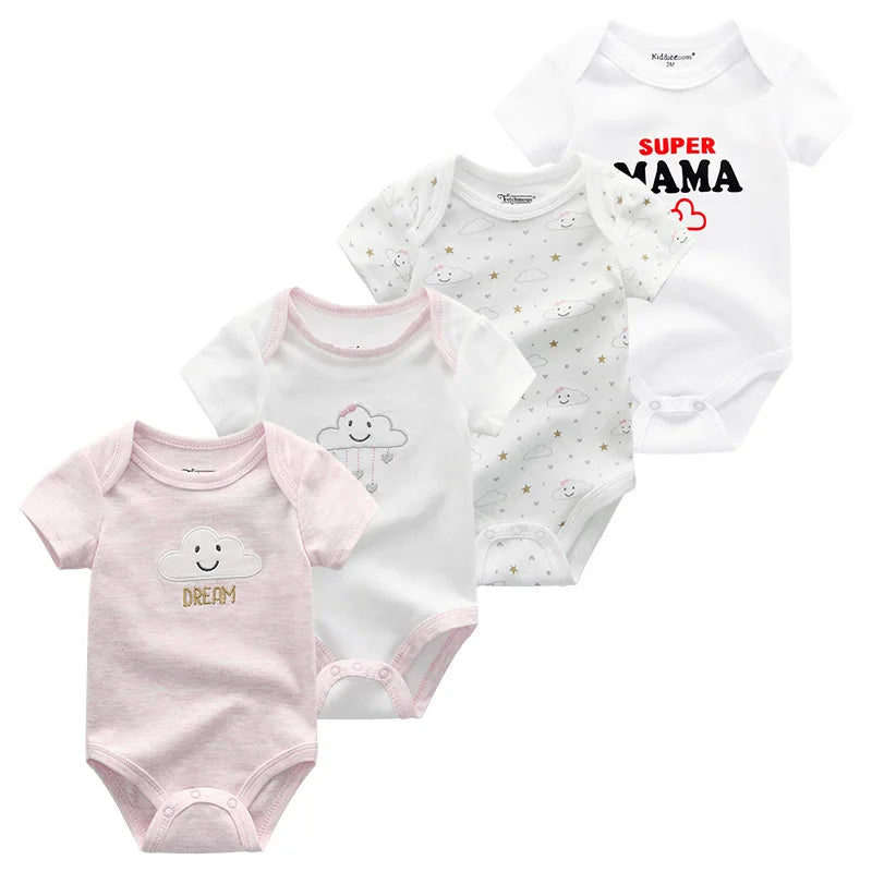 4 piezas Bodysuit recién nacidos