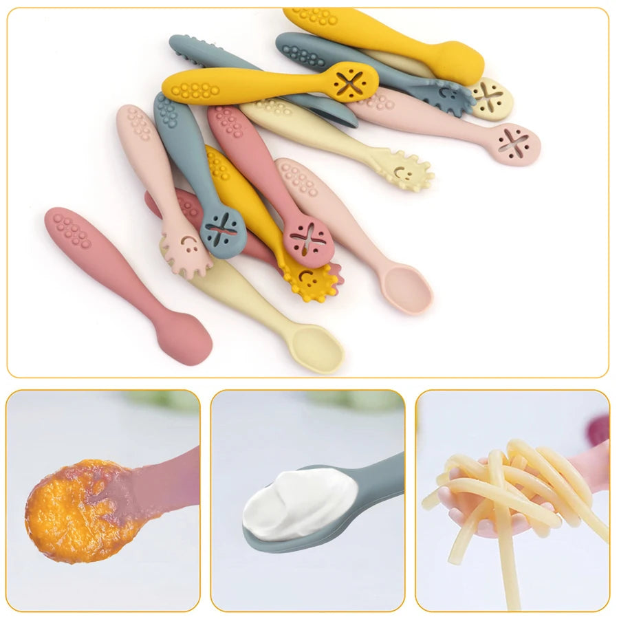 3 pezzi set di cucchiai da alimentazione per bambini