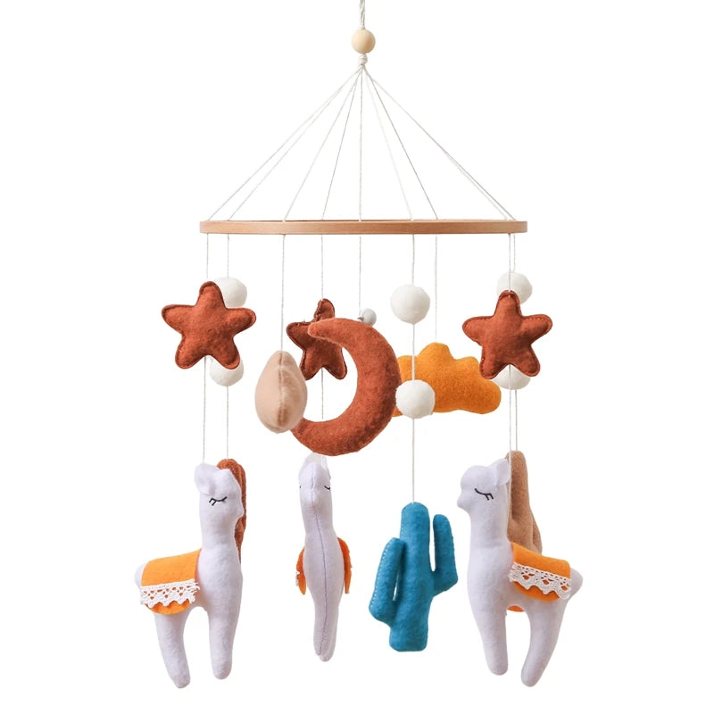 Móvil de cuna de osito de peluche rosa