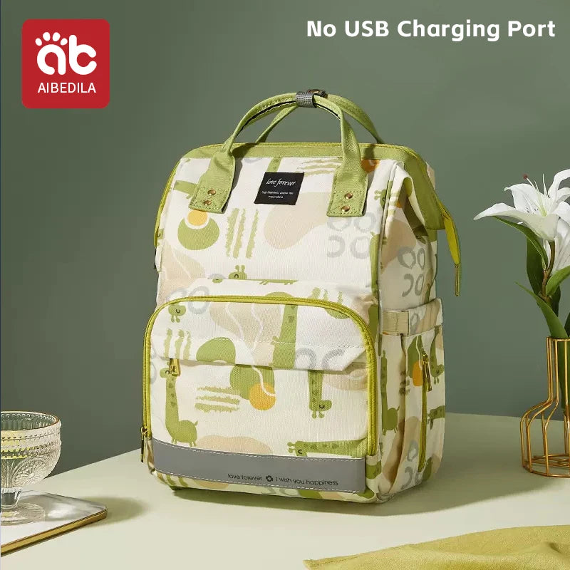 AIBEDILA Large Capacity Diaper Bag Backpack