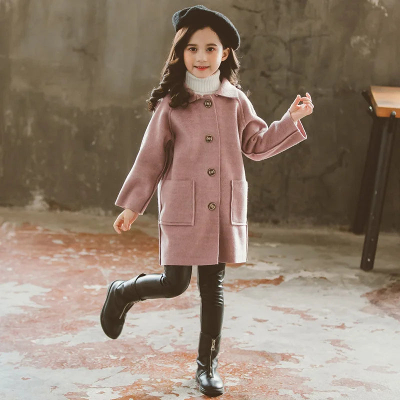 Inverno per bambini in lana miscela per le ragazze
