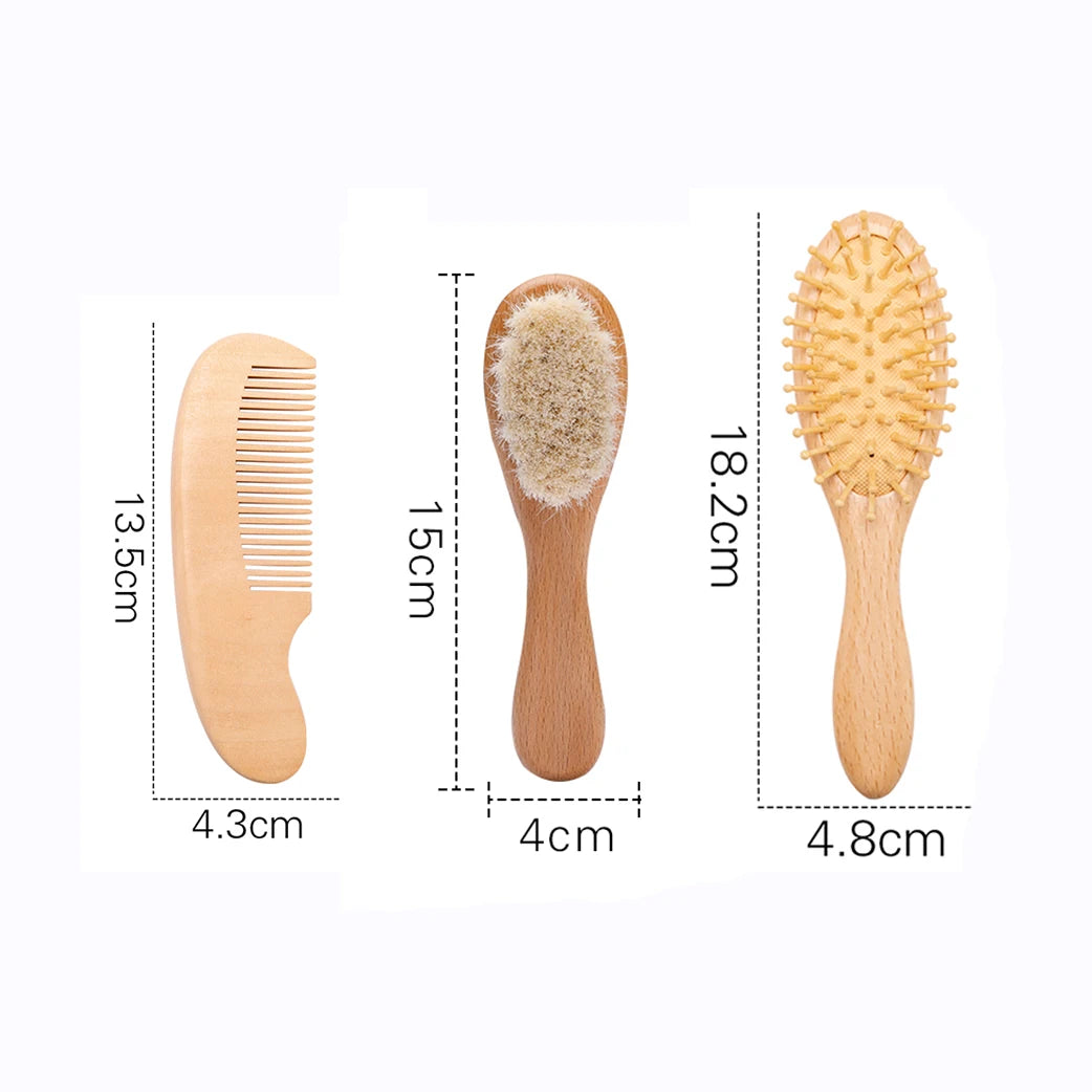 Set di pettini per capelli da 3pc e pennelli