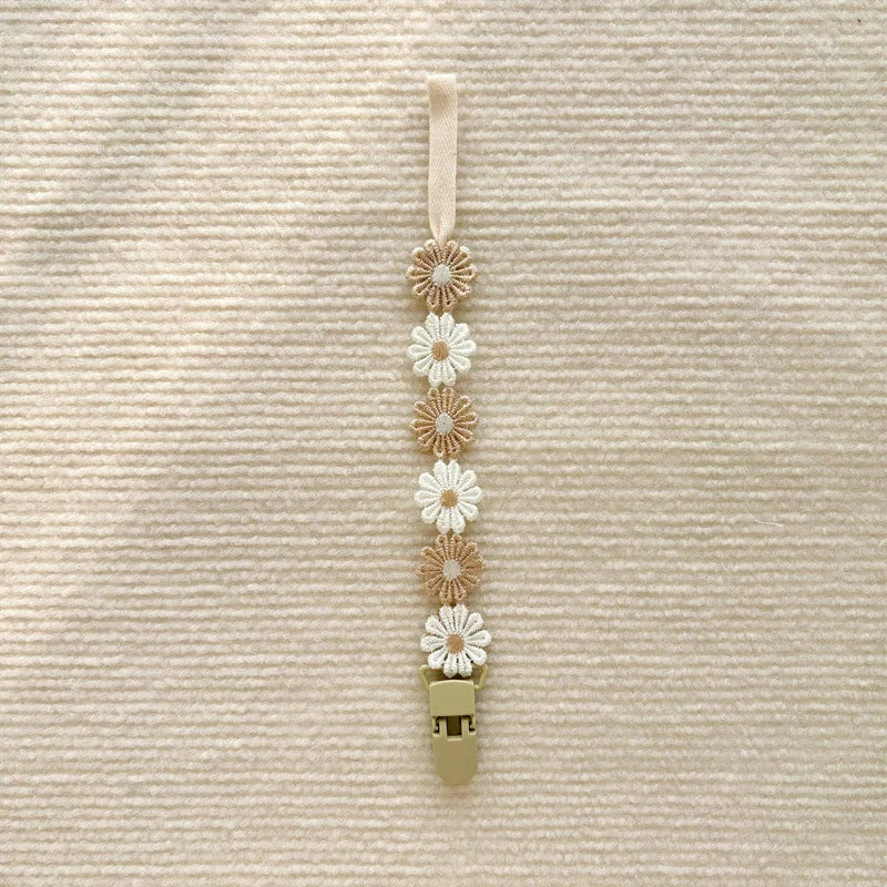 Baby Pacifier Chain with Daisy Clip