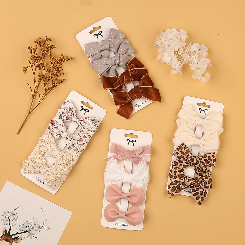 4pcs Clip per capelli a filo leopardo set