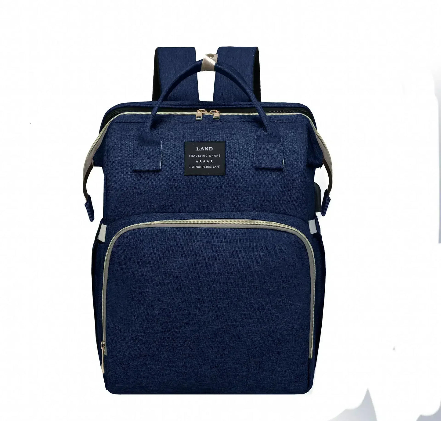 Portable Mommy Backpack with Folding Crib