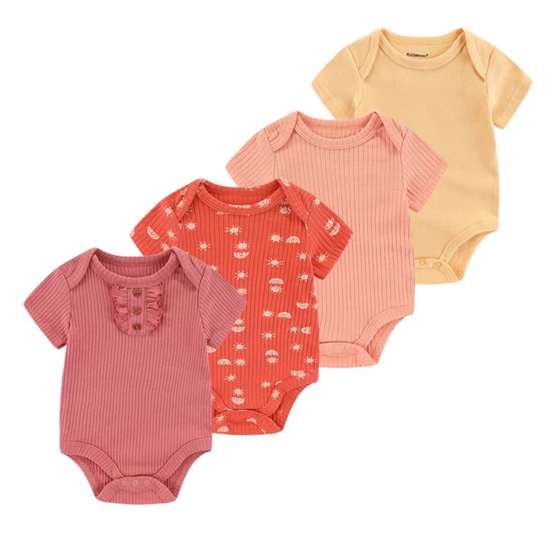 4 piezas Bodysuit recién nacidos