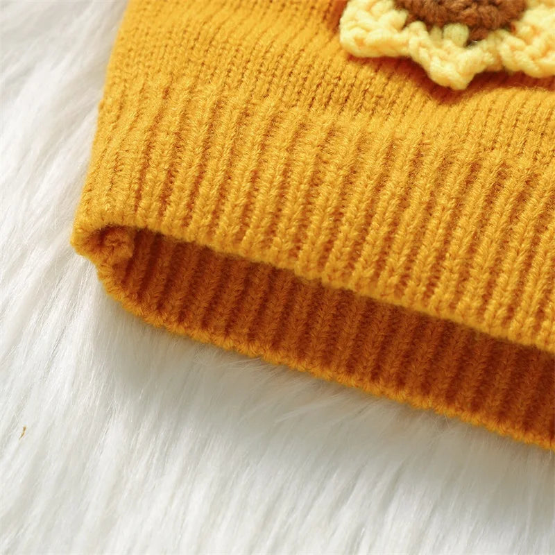 Cardigan in maglia girasole