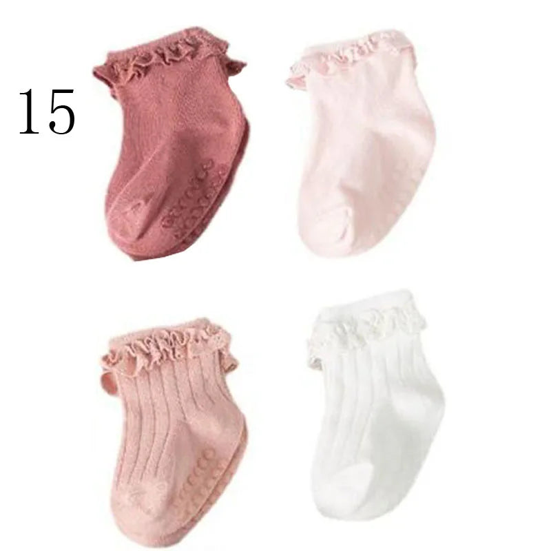 4Pair/Lot Nuevos calcetines para bebés
