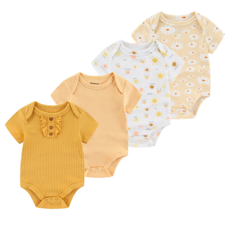 4 piezas Bodysuit recién nacidos