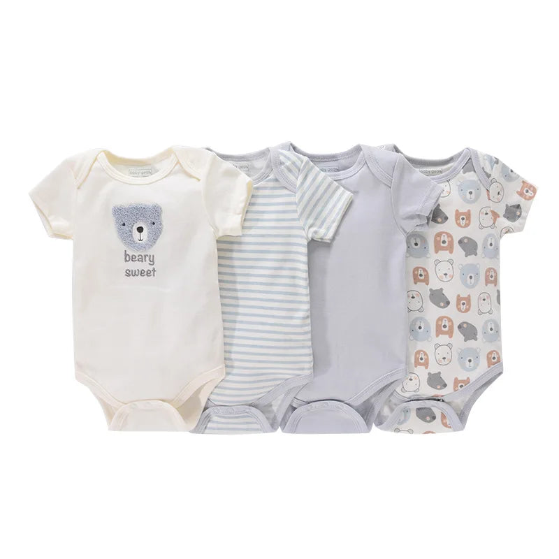 4 piezas Bodysuit recién nacidos