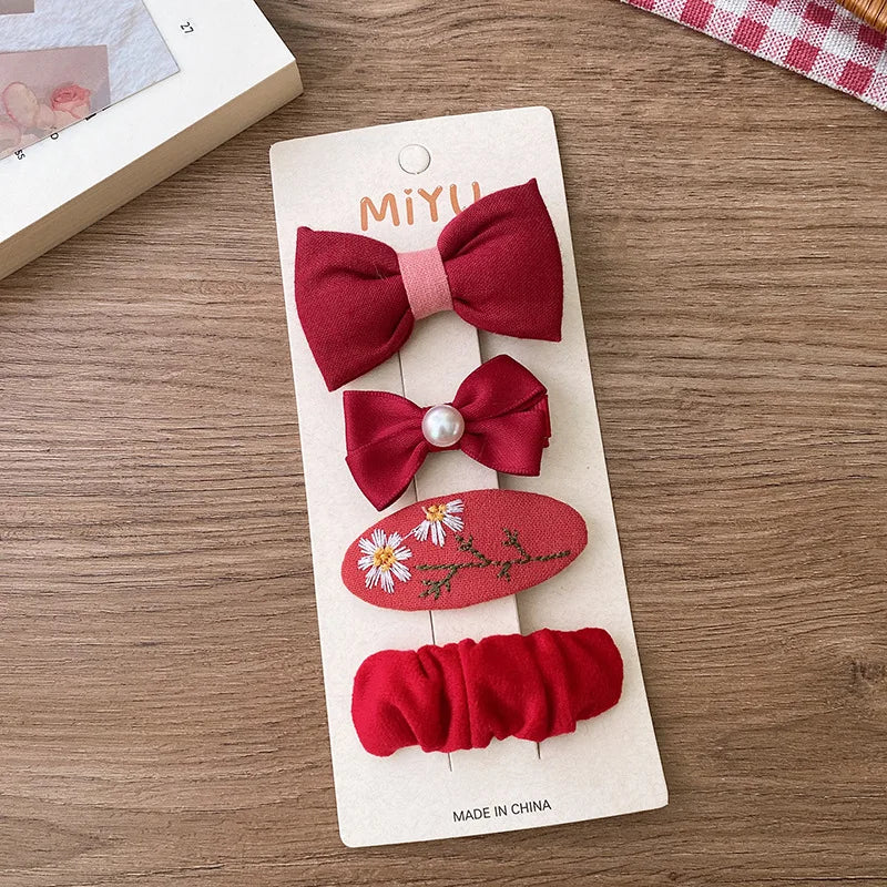 4pcs clip per capelli con prua