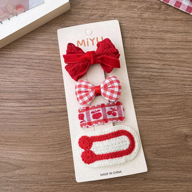 4pcs clip per capelli con prua