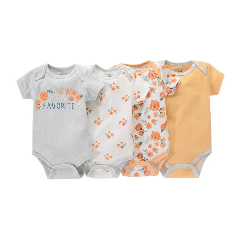 4 piezas Bodysuit recién nacidos