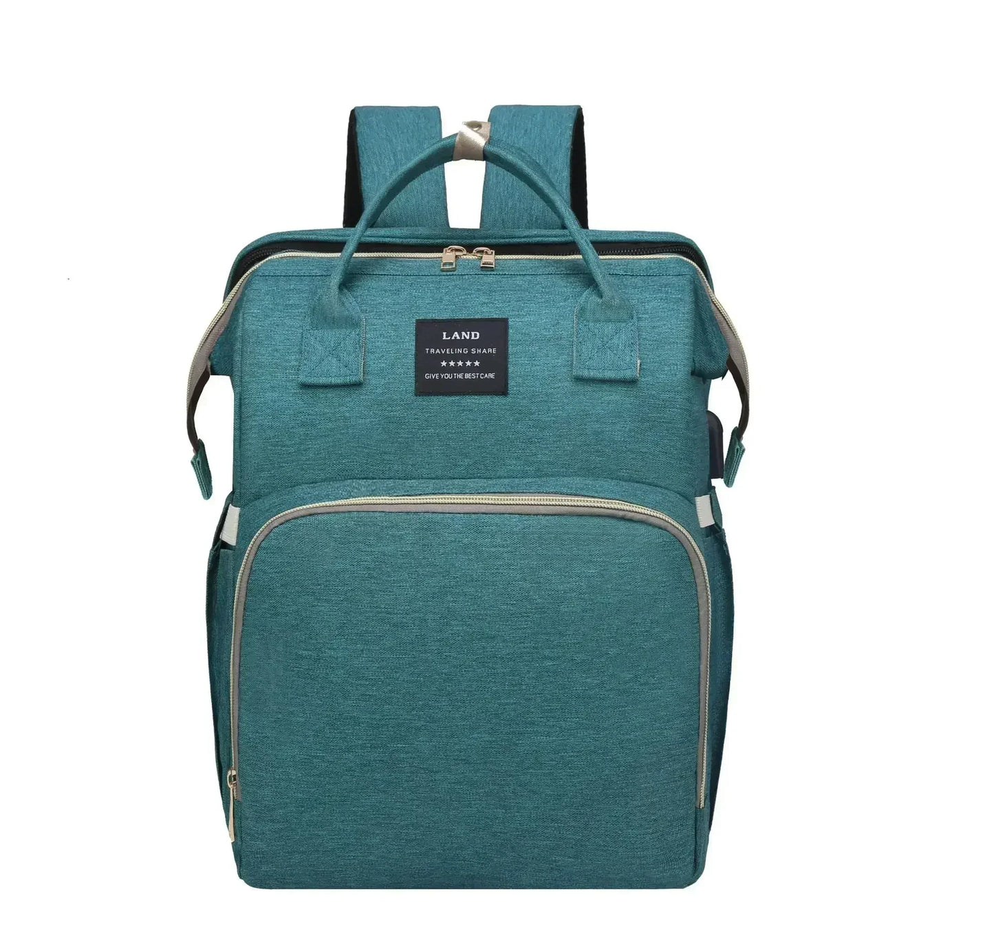 Portable Mommy Backpack with Folding Crib