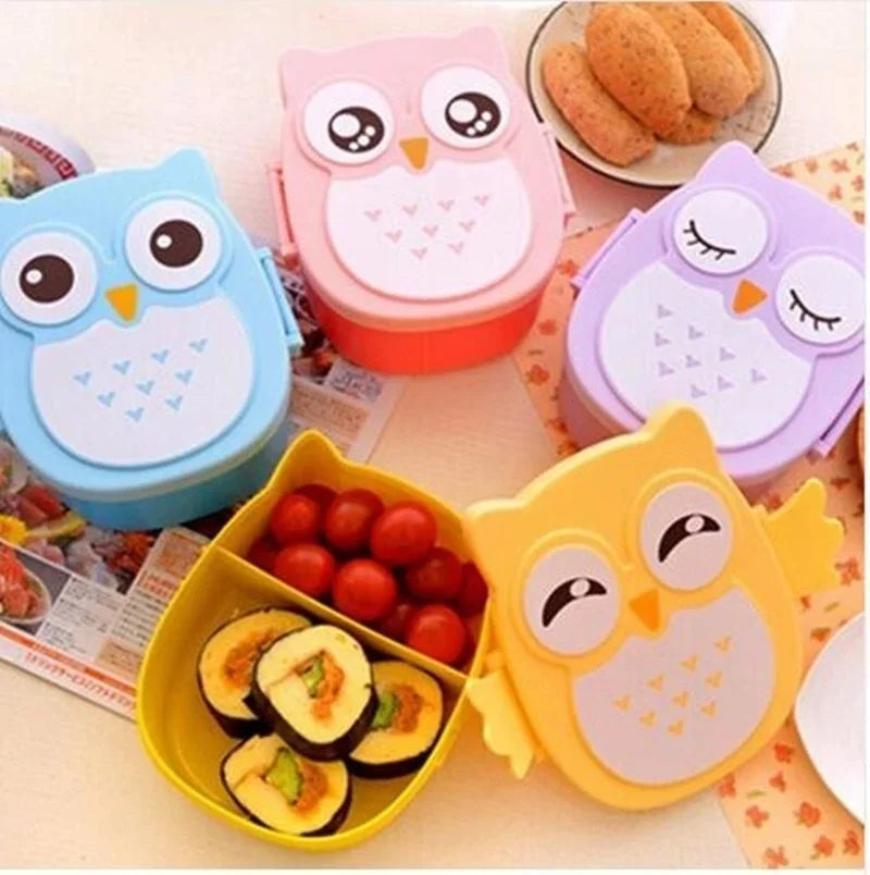 Owl-Shaped Kids Lunch Box