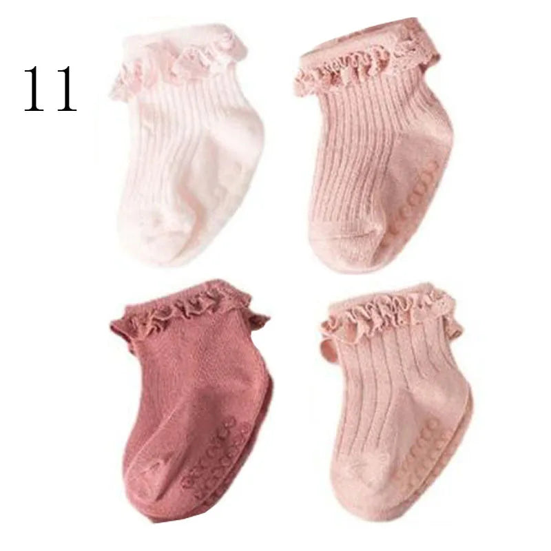 4Pair/Lot Nuevos calcetines para bebés