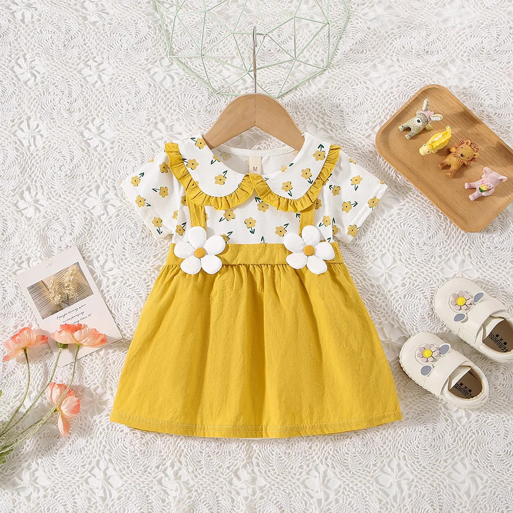 Vestito per bambini con colletto floreale