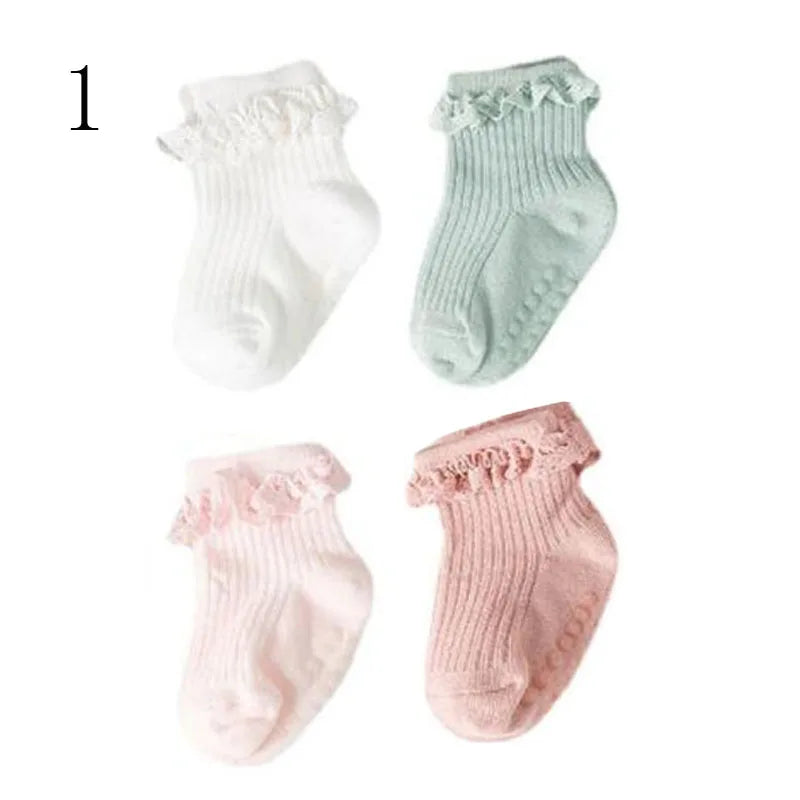 4Pair/Lot Nuevos calcetines para bebés