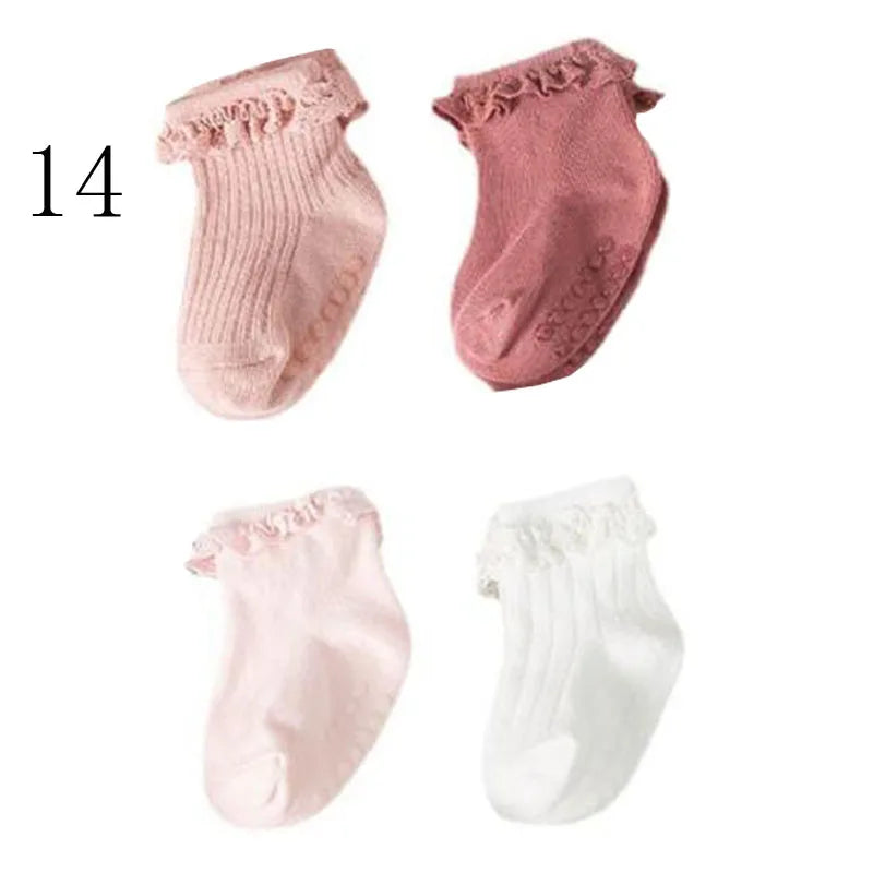 4Pair/Lot Nuevos calcetines para bebés