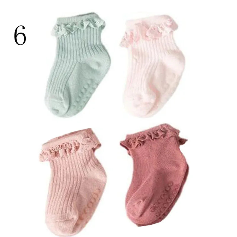 4Pair/Lot Nuevos calcetines para bebés