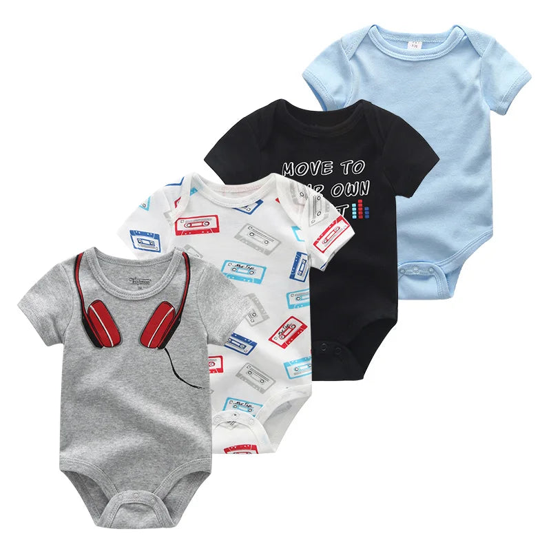 4 piezas Bodysuit recién nacidos