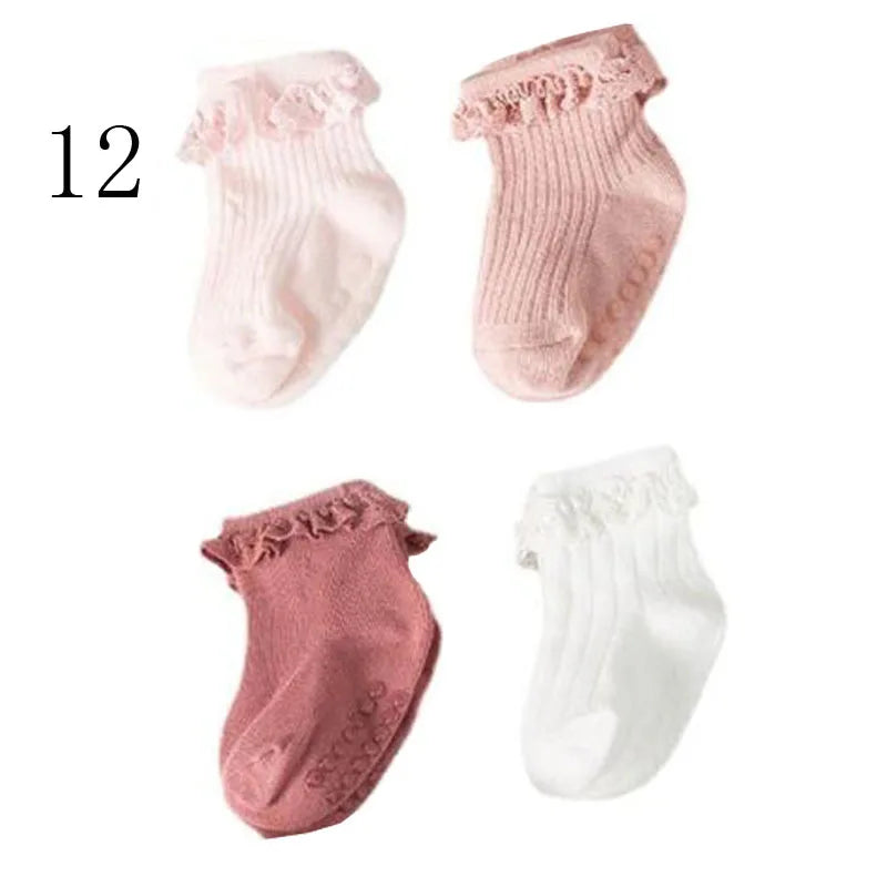 4Pair/Lot Nuevos calcetines para bebés