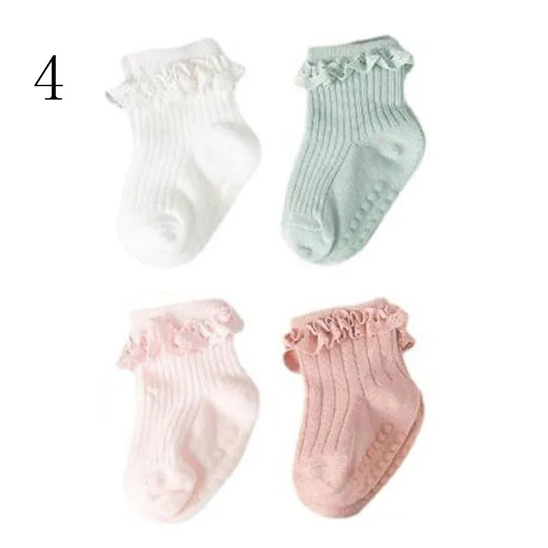 4Pair/Lot Nuevos calcetines para bebés