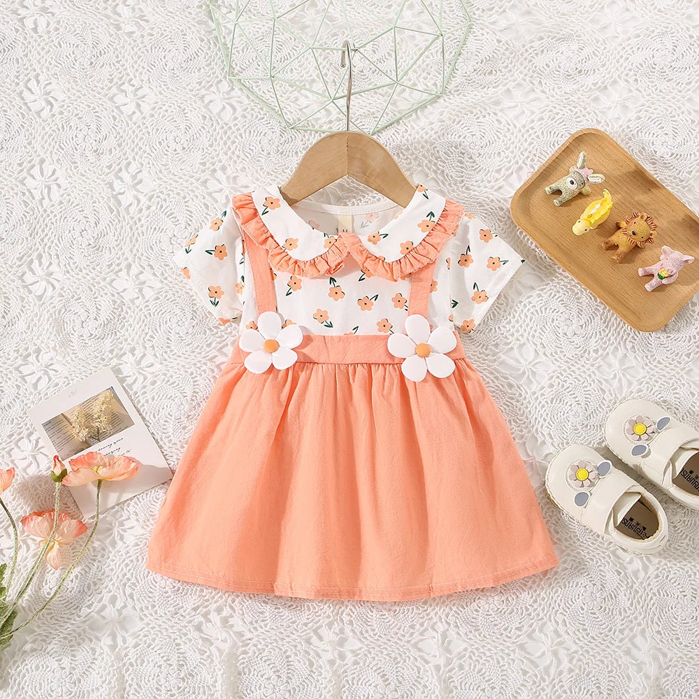 Vestito per bambini con colletto floreale