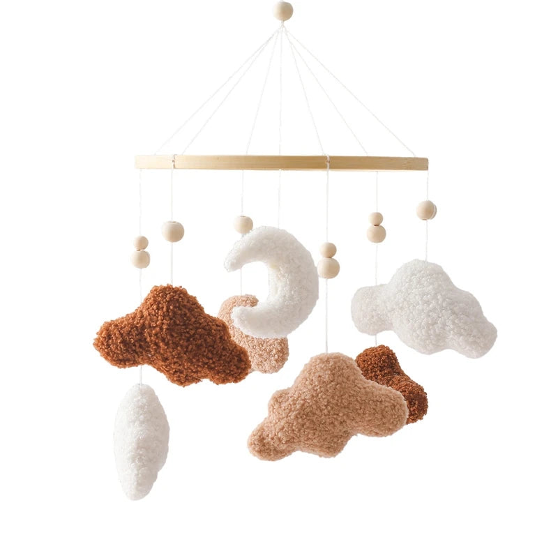 Móvil de cuna de osito de peluche rosa