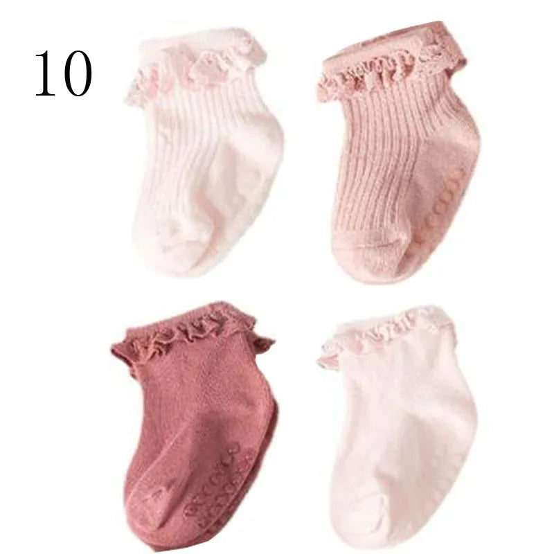 4Pair/Lot Nuevos calcetines para bebés