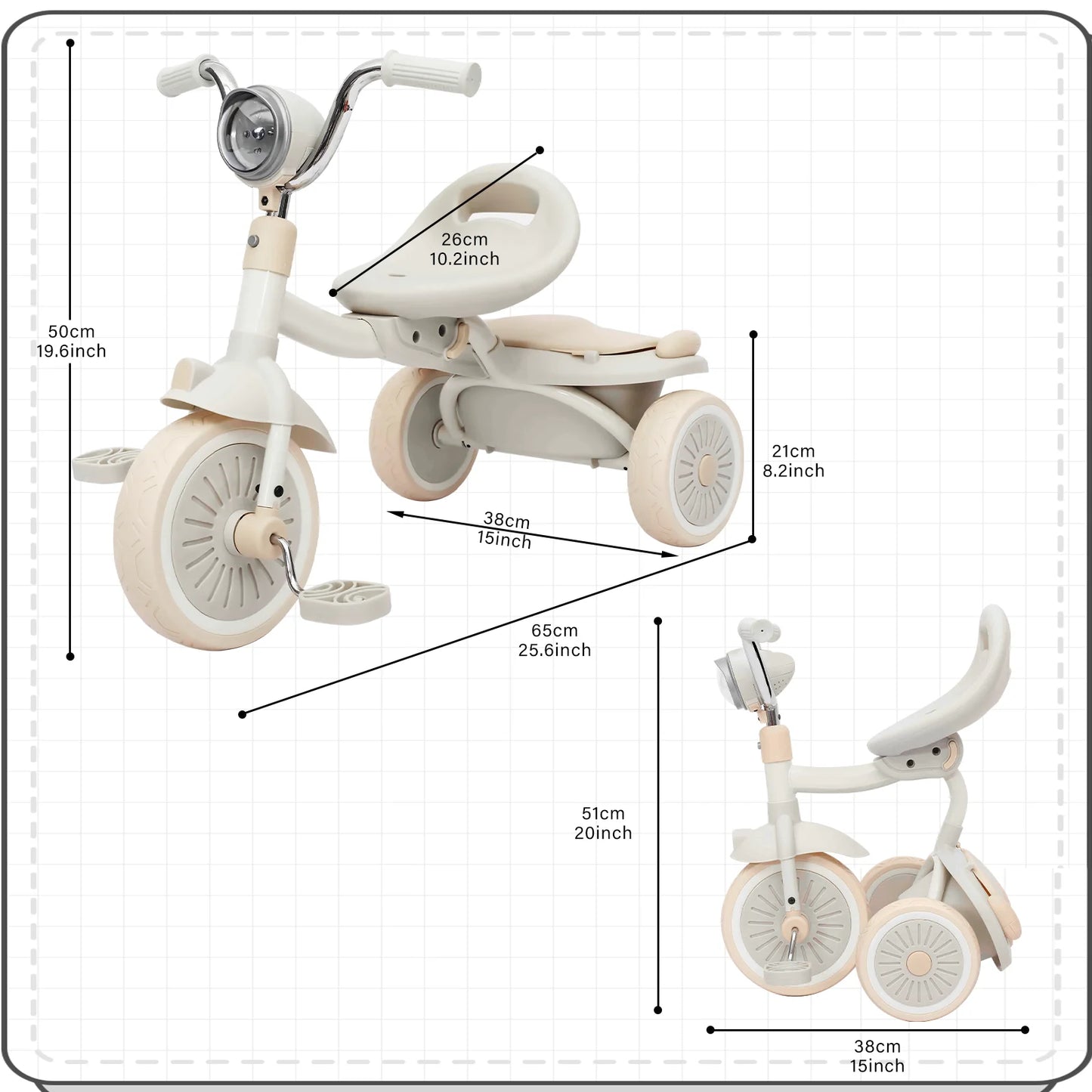 Baby Foldable Tricycle Trike